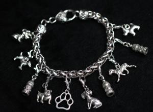 Firefighter Charm Bracelet for Dog Lovers