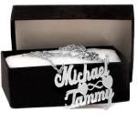 Custom Gold Plated Nameplate Script Necklace