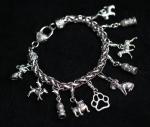 Firefighter Charm Bracelet for Dog Lovers
