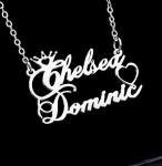 Custom Gold Plated Nameplate Script Necklace