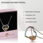 Heart Necklace - Stainless Steel Double Heart Pendant