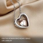 Heart Necklace - Stainless Steel Double Heart Pendant