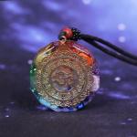 Chakra Healing Orgonite Crystal Pendant Necklace