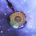 Chakra Healing Orgonite Crystal Pendant Necklace