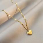 18K Gold Floating Heart Pendant Necklace