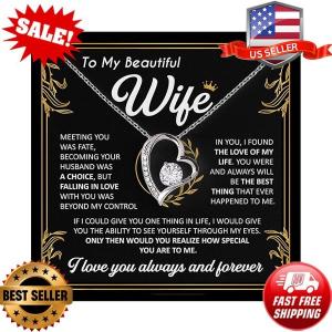 Beautiful Wife Necklace from Husband, Soulmate Gift