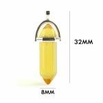 Chakra Quartz Crystal Point Pendant Necklace Set