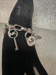 Michael Kors Silver Charms Bracelet and Bangle
