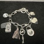 Michael Kors Silver Charms Bracelet and Bangle