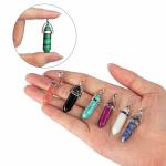 Chakra Quartz Crystal Point Pendant Necklace Set