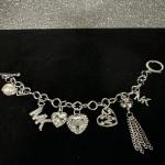 Silver Tone Key Charm Bracelet by Michael Kors