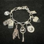 Michael Kors Silver Charms Bracelet and Bangle