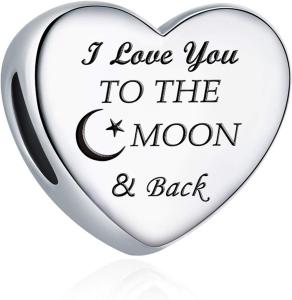 I Love You to the Moon Bracelet Charm