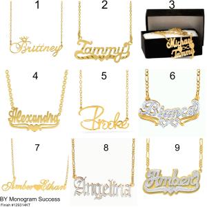Custom 14K Gold Plated Nameplate Chain Necklace