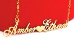 Custom 14K Gold Plated Nameplate Chain Necklace