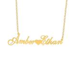 Custom 14K Gold Plated Nameplate Chain Necklace