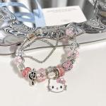 Hello Kitty Adjustable Stainless Steel Charm Bracelet