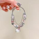Hello Kitty Adjustable Stainless Steel Charm Bracelet