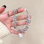 Hello Kitty Adjustable Stainless Steel Charm Bracelet