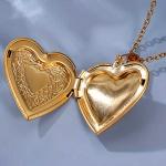 Gold Plated Heart Locket Necklace for Women