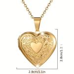 Gold Plated Heart Locket Necklace for Women