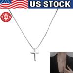Sterling Silver Adjustable Cross Pendant Necklace