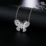 Adjustable Swarovski Crystal Butterfly Necklace in 18K Gold