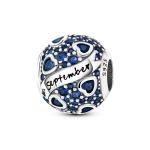925 Sterling Silver Birthstone Charm Bead for Bracelets