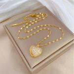 Gold Plated Heart Locket Necklace with Beads