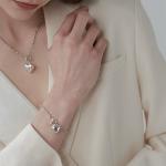 Heart Charm Bracelet in 925 Sterling Silver