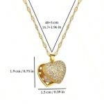 Gold Plated Heart Locket Necklace with Beads