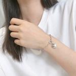 Heart Charm Bracelet in 925 Sterling Silver