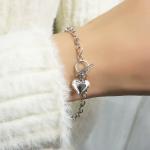 Heart Charm Bracelet in 925 Sterling Silver