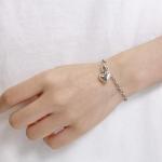Heart Charm Bracelet in 925 Sterling Silver