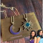 Moon and Sun Pendant Friendship Necklaces Set