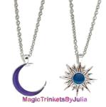 Moon and Sun Pendant Friendship Necklaces Set