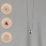 Annika Bella Choker Necklace for Women, Length 13-16 Inches, Sterling Silver or Gold, Waterproof, Ball Bead Charm Chokers, Pendant Choker Necklaces (Silver)