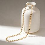 Dremmy Studios Gold Coin Choker Necklaces for Women, Dainty 14K Gold Plated Stackable Sequins Cion Disc Choker Necklace Gifts for Women