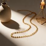 Dremmy Studios Gold Coin Choker Necklaces for Women, Dainty 14K Gold Plated Stackable Sequins Cion Disc Choker Necklace Gifts for Women