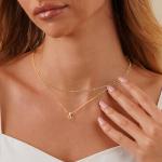 Yoosteel Layered Initial Necklaces for Women Trendy, 14K Gold Plated Initial A Necklace Tiny Initial Choker Necklace Dainty Gold Layered Initial Necklaces for Women Girls Jewelry