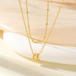 Yoosteel Layered Initial Necklaces for Women Trendy, 14K Gold Plated Initial A Necklace Tiny Initial Choker Necklace Dainty Gold Layered Initial Necklaces for Women Girls Jewelry