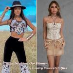 Long tiantian Black Choker Necklaces for Woman Boho Necklace Layered Choker Necklace for Women Western Choker Bohemian Jewelry for Women Cowgirl Necklace Women Christmas Gifts (Black Choker Necklace)