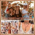 Long tiantian Black Choker Necklaces for Woman Boho Necklace Layered Choker Necklace for Women Western Choker Bohemian Jewelry for Women Cowgirl Necklace Women Christmas Gifts (Black Choker Necklace)