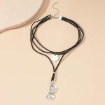 Long tiantian Black Choker Necklaces for Woman Boho Necklace Layered Choker Necklace for Women Western Choker Bohemian Jewelry for Women Cowgirl Necklace Women Christmas Gifts (Black Choker Necklace)