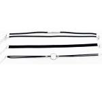 PINCHUAN 3PCS Black Choker Necklace for Women Velvet Choker Heart Pendant Necklace Classic Lace Choker Necklaces for Girls Gothic Lace Chokers Choker Gifts for Girls-3PCS Black