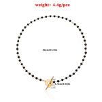 Octwine Dainty Boho Flower Short Choker Necklace Simple Black Crystals Choker Necklaces for Women and Girls (Gold)