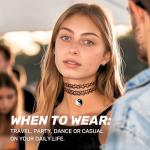 BodyJ4You Ying Yang Silvertone Pendant Tattoo Choker Necklace - Balanced Retro Accessory for Girls Teens