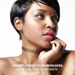 BodyJ4You Ying Yang Silvertone Pendant Tattoo Choker Necklace - Balanced Retro Accessory for Girls Teens