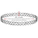 BodyJ4You Ying Yang Silvertone Pendant Tattoo Choker Necklace - Balanced Retro Accessory for Girls Teens