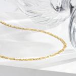 MEVECCO Gold Plain Chain Choker Necklace,14K Gold Plated Dainty Cute Link Lace Thin Clavicle Chain Long Necklace Delicate Fashion Choker Necklace Jewelry Gift for Women